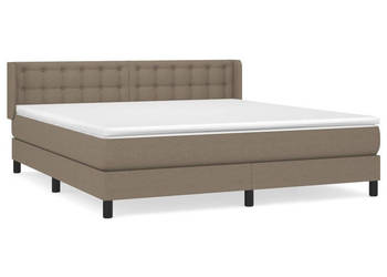 Łóżko kontynentalne z materacem taupe tkanina 160x200 cm WM-3130045