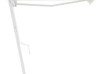 Wolnostojąca automatycznie zwijana markiza 350x250 cm kremowa WM-3069527