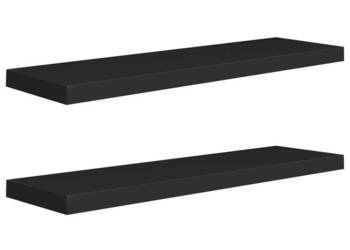 Półki ścienne 2 szt. czarne 90x235x38 cm MDF WM-323839