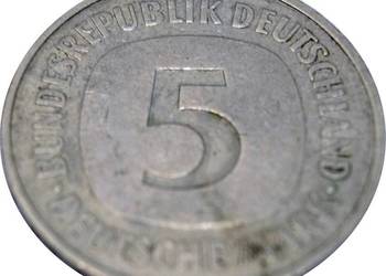 MONETA, NIEMCY - RFN, 5 MARK, 1976, MIEDŹ-NIKIEL