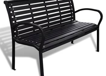 vidaXL Ławka ogrodowa, 125 cm, stal i WPC(SKU:41556)