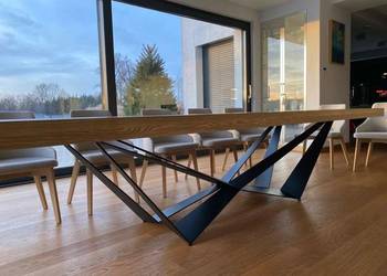 stół drewniany loft lite drewno jadalnia nowoczesny