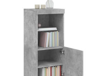 Szafka z oświetleniem LED szarość betonu 41x37x100 cm WM-836689