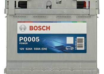 Akumulator 62Ah 550A  Bosch EN P0005 PRAWY PLUS