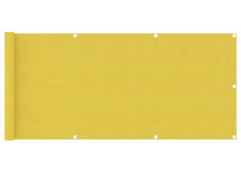 Parawan balkonowy żółty 75x500 cm HDPE WM-310994