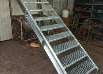 Schody metalowe ocynkowane wema wejście na 206cm wejście na taras
