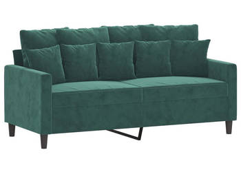 Sofa 2-osobowa ciemnozielona 140 cm tapicerowana aksamitem WM-359305