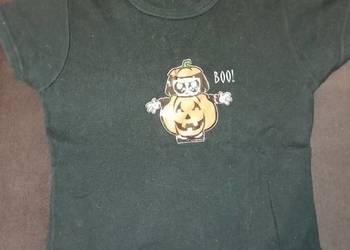 Czarna koszulka z dynią