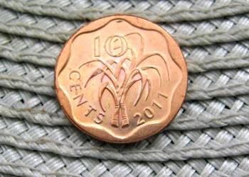 Eswatini ( Suazi ) 10 Cent 2011r - Ładna