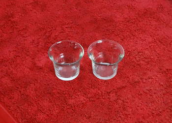 Srebrzyste Szklane Świeczniki na Tealighty – Komplet 2 szt.