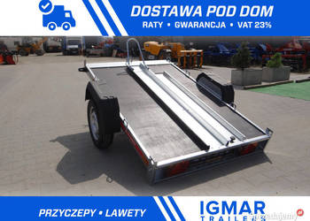 Przyczepka motocyklowa TEMARED MOTO 1 750 kg na motor podłoga sklejkowa