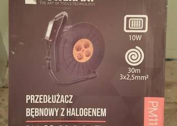 PRZEDŁUŻACZ BĘBNOWY 30M 3X2,5 NA BĘBNIE + HALOGEN