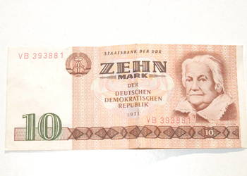 Stary 10 marek 1971 NRD Clara Zetkin unikat Niemcy