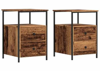 vidaXL Szafki nocne, 2 szt., stare drewno(SKU:857259)