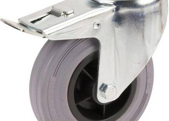 Koła skrętne z czarnymi oponami gumowymi 3477PIR125P3013