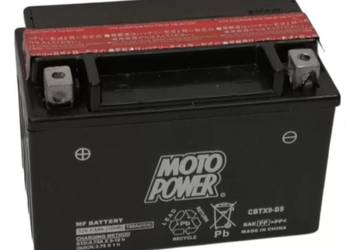 Akumulator motocyklowy 12V 8Ah  MotoPower CBTX9-BS YTX9-BS