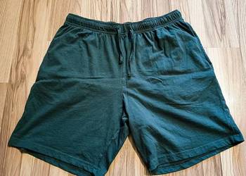 Męskie Spodenki Szorty Krótkie Luźne Elastyczne Wiązane Zielone TEX M