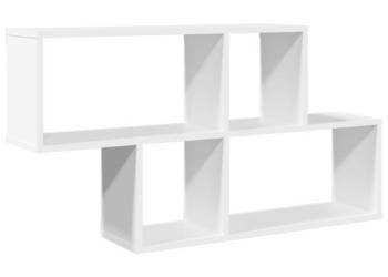 Półka ścienna biała 100x20x53 cm materiał drewnopochodny WM-848017