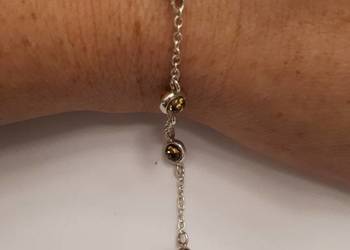 bransoletka srebrna z bursztynami bransoletka srebrna z bursztynami