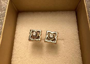 Kolczyki "złote" z diamentem