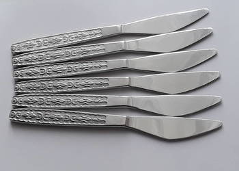 Noże obiadowe (nr.1), KASZUBSKI, Gerlach, sztućce PRL