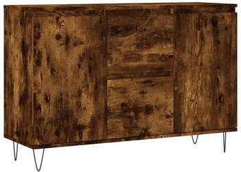 Szafka przydymiony dąb 104x35x70 cm materiał drewnopochodny WM-827209