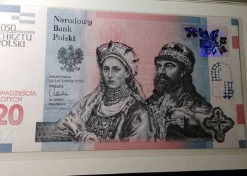 sprzedam banknot kolekcjonerski 20 zł 1050 rocznica chrztu Polski