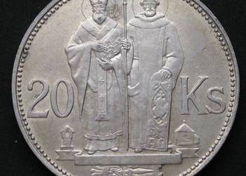 SŁOWACJA 20 KORON 1941 - CYRYL METODY - SREBRO