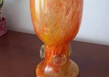 Wazon PRL Antico | Kamionka Łysa Góra | szkło artystyczne | 33 cm