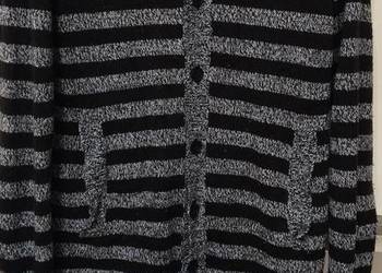Sweter męski z kapturem w paski szaro , czarne  H& M