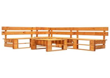 vidaXL 4-cz. zestaw ogrodowy, palety z drewna(SKU:277453)