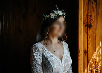 Sukienka ślubna Boho używana + welon gratis