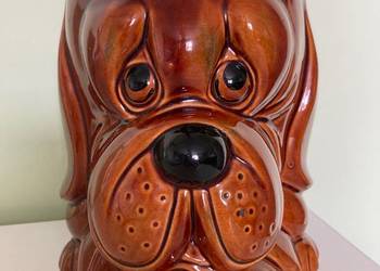 Nowa ceramiczna doniczka pies wazon vintage P&K England