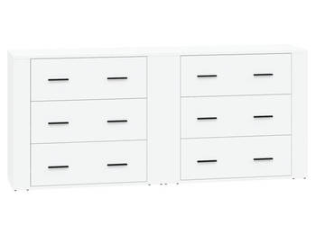 Szafki 2 szt. białe materiał drewnopochodny WM-3185407