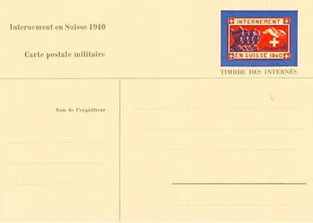 POLSKA  1940 Internowanie Karta Pocztowa Czysta Gabinet 2 DSP Militaria