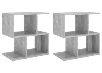 vidaXL Szafki nocne, 2 szt., szarość betonu, 50x30x51,5 cm（SKU:806373）