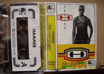 + RAP, kaseta ; HAMMER--TO LEGIT TO QUIT.