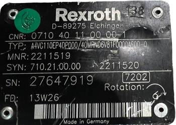 Rexroth A4VG110EP4DP000 / 40MRND6V81F0000AS00 - 0 (R902211519) Pompa