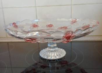 Patera szklana duża na nóżce