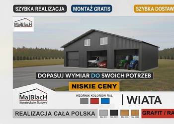 Garaż Blaszany Grafit |Konstrukcja|Profil|Hala |Wiata – Maj-BlacH