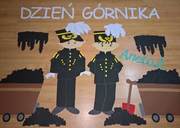 Dekoracje na Dzień Górnika  z brystolu