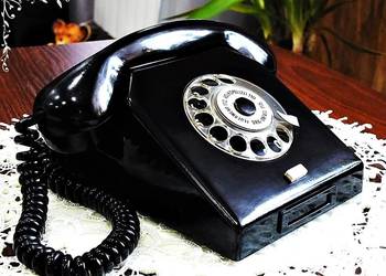 Stary Telefon RFT Nordfern W63 Bakelit Fortepianowa czerń!