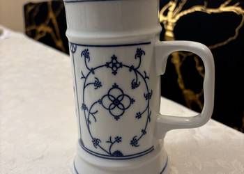 Kufel . Kubek . wzór słomkowy . porcelana