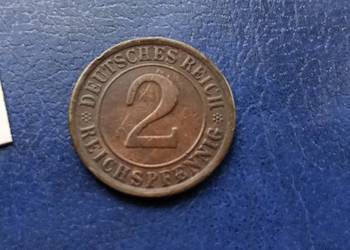 Stare monety 2 pfennig 1924 A Niemcy Stare monety 2 pfennig 1924 A Niemcy