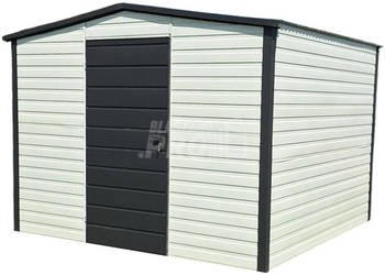 Schowek - Domek ogrodowy - 3x3m  antracyt - biały  dach dwuspadowy GP456
