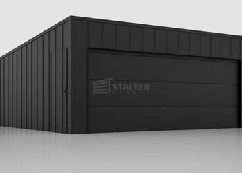 Garaż blaszany 6x6m - brama drzwi blacha na rąbek dach ST212