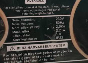 Agregat prądotwórczy sprawny 2.0KW