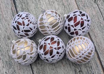 ZESTAW BOMBEK 6 sztuk SZYDEŁKOWYCH - 6 szt nowe handmade