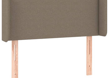Zagłówek uszak taupe 93x16x78/88 cm tkanina WM-3118474