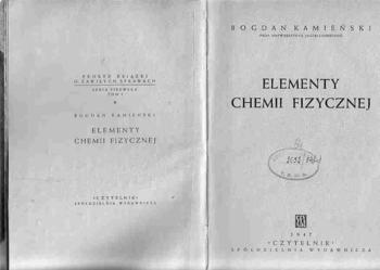 (2039) ELEMENTY CHEMII FIZYCZNEJ BOGDAN KAMIEŃSKI